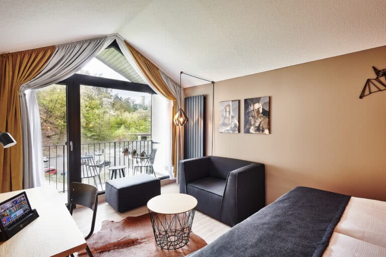 Burgblick Zimmer mit Balkon